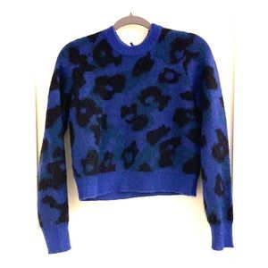 Rag & Bone Leopard Print Boxy Knit Sweater - Mink